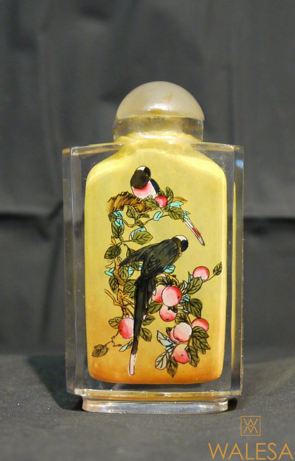 Snuff Bottle en verre de Pékin