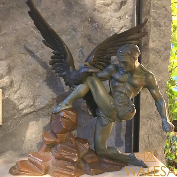 sculpture Art Deco « homme et aigle »