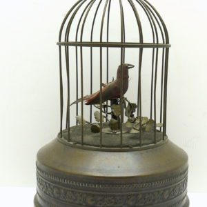Cage à oiseau automate chanteur