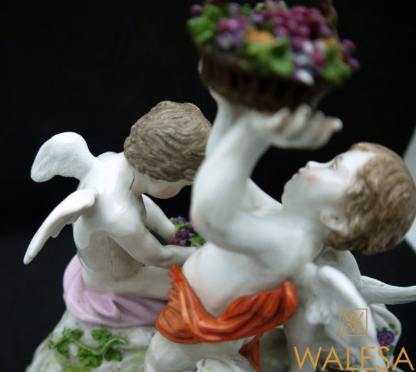 Groupe en porcelaine polychrome dans le goût de Meissen – Image 2