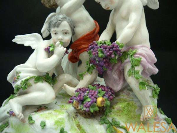 Groupe en porcelaine polychrome dans le goût de Meissen – Image 5