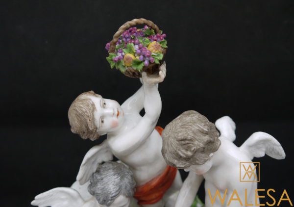 Groupe en porcelaine polychrome dans le goût de Meissen – Image 7
