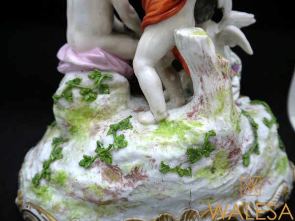Groupe en porcelaine polychrome dans le goût de Meissen – Image 11