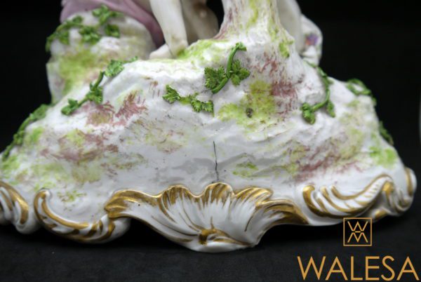 Groupe en porcelaine polychrome dans le goût de Meissen – Image 10