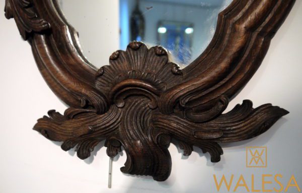 Miroir En Bois Sculpté De Style Louis XV Chêne Massif - XIXème – Image 6