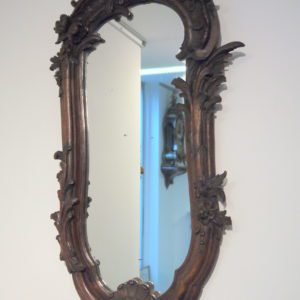 Miroir En Bois Sculpté De Style Louis XV Chêne Massif - XIXème