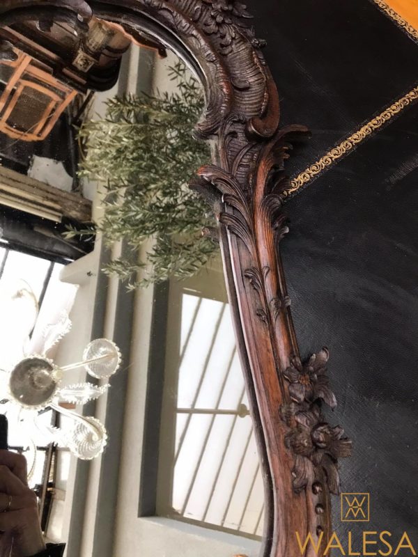 Miroir En Bois Sculpté De Style Louis XV Chêne Massif - XIXème – Image 2