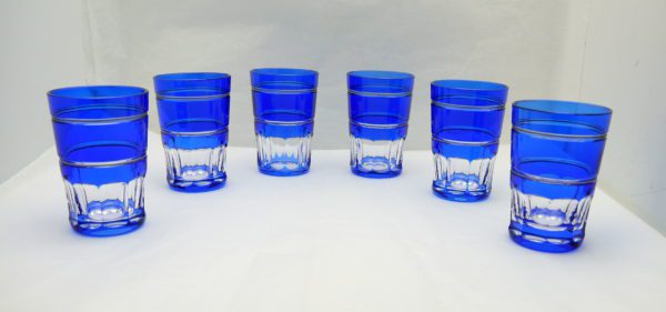 6 gobelets à thé Art Deco Val Saint Lambert – Image 2