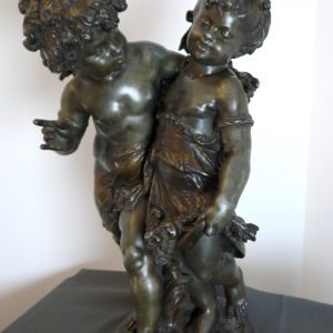 Auguste Moreau Sculpure Couple d'enfants