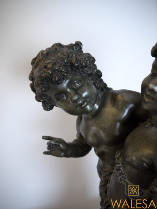 Auguste Moreau Sculpture Couple d'enfants - Régule – Image 7