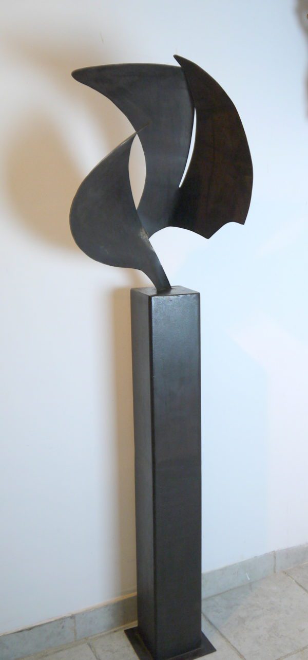 Baudart Johan, sculpture en acier sur socle, signée datée – Image 6