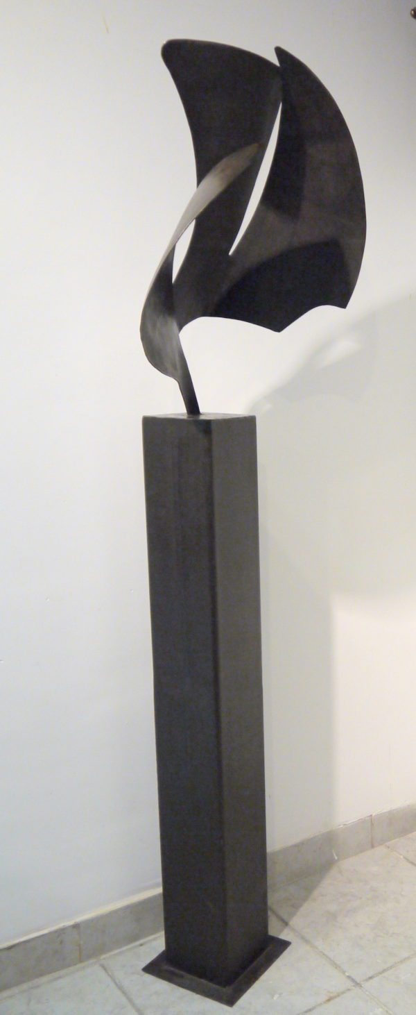 Baudart Johan, sculpture en acier sur socle, signée datée – Image 5