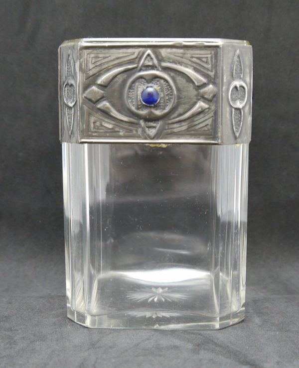 Vase art nouveau sécession viennoise cristal et étain – Image 2