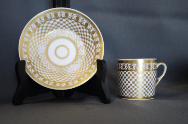 6 tasses litrons et soucoupes Porcelaine de Paris Epoque Empire – Image 3