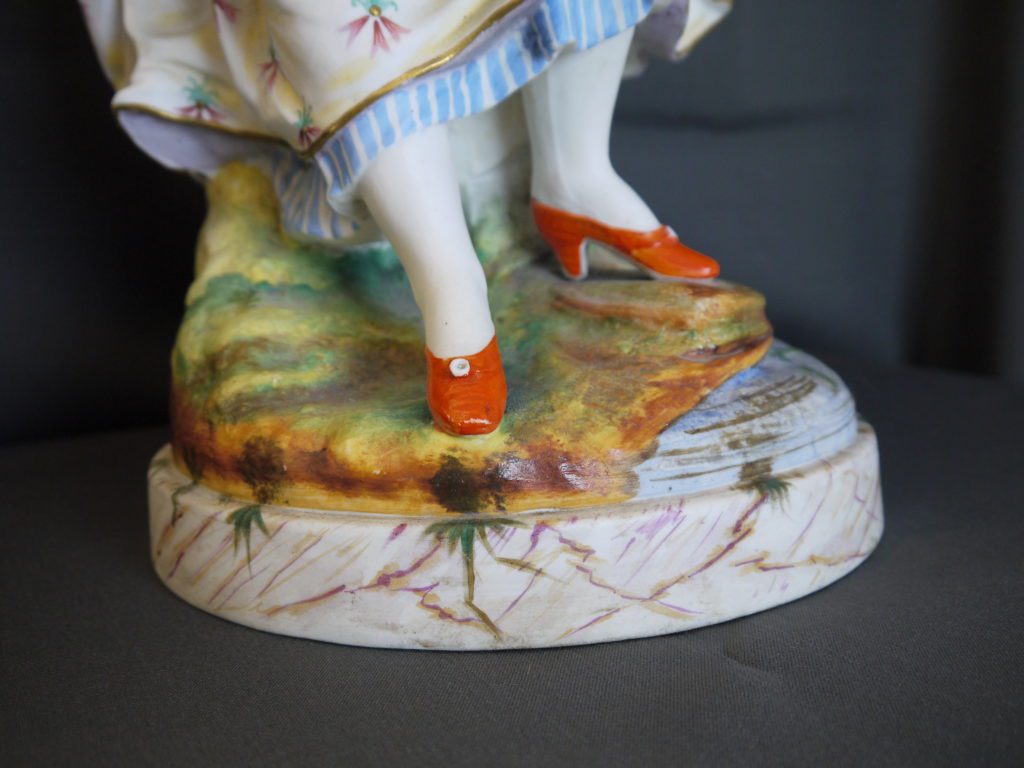 Ernesto Troili, Grand Buste En Biscuit De Porcelaine XIXe, J