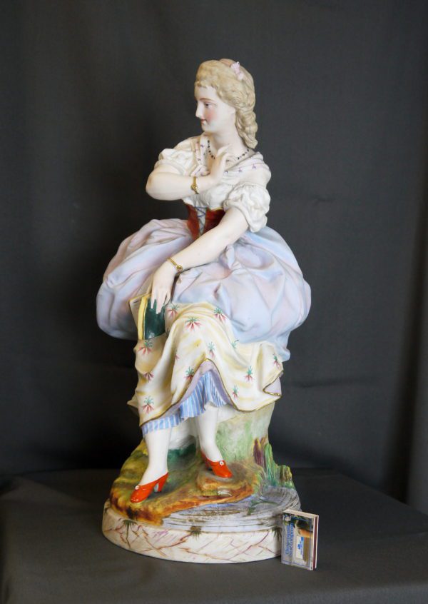 Paire de grands biscuits de porcelaine d'Andenne – Image 3