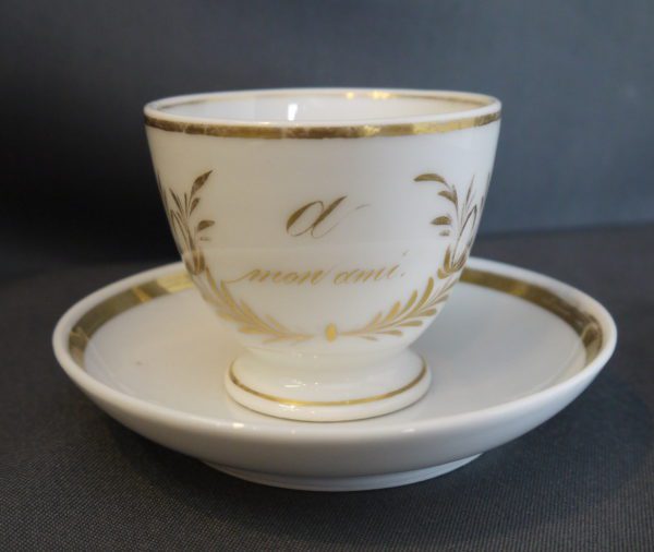 Tasse légendée Porcelaine de Paris XIXème – Image 2