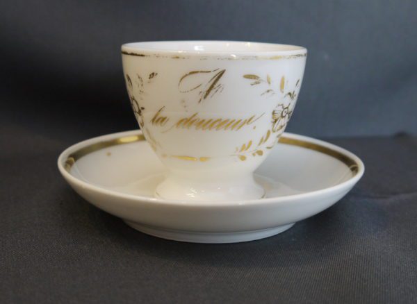 Tasse légendée Porcelaine de Paris XIXème – Image 6