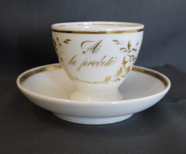Tasse légendée Porcelaine de Paris XIXème – Image 5