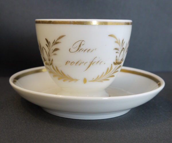 Tasse légendée Porcelaine de Paris XIXème – Image 3