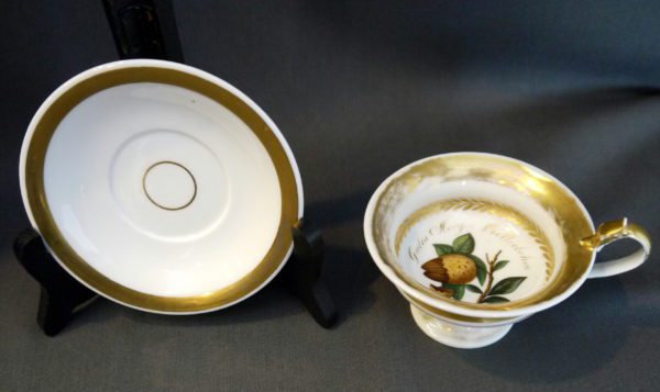 Tasse et soucoupe Porcelaine de Bavière "guten morgen vielliebchen" XIXème – Image 4