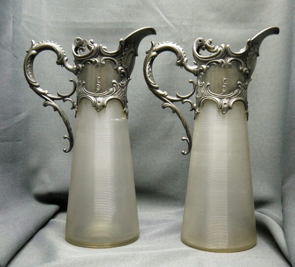 Aiguière cristal et étain argenté Louis XV – Image 10