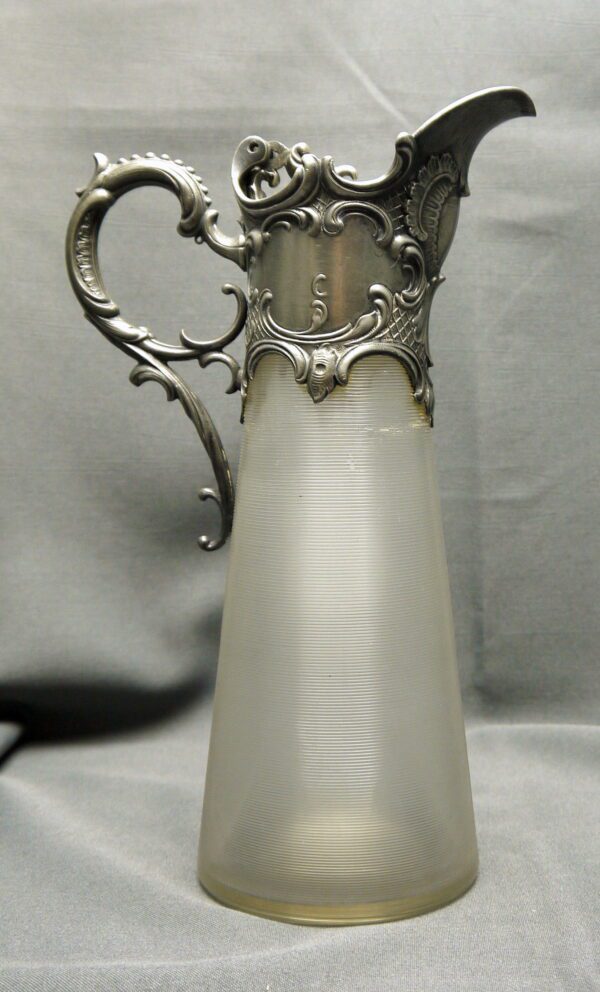 Aiguière cristal et étain argenté Louis XV – Image 4