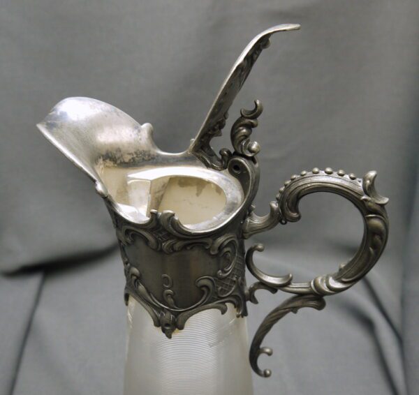 Aiguière cristal et étain argenté Louis XV – Image 7