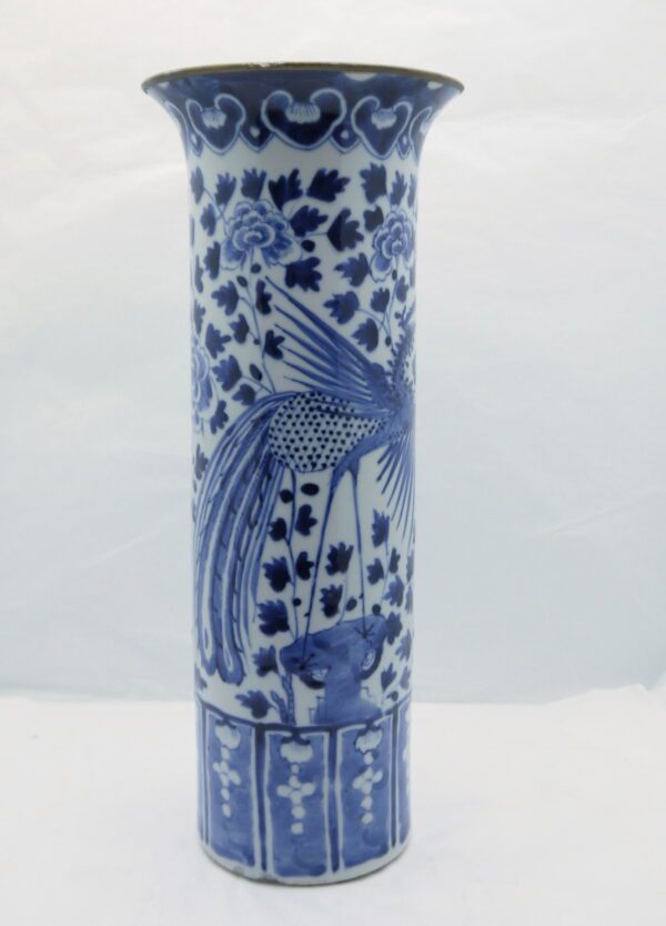 Vase Rouleau Porcelaine de Chine Dynastie Qing fin XIXème – Image 4