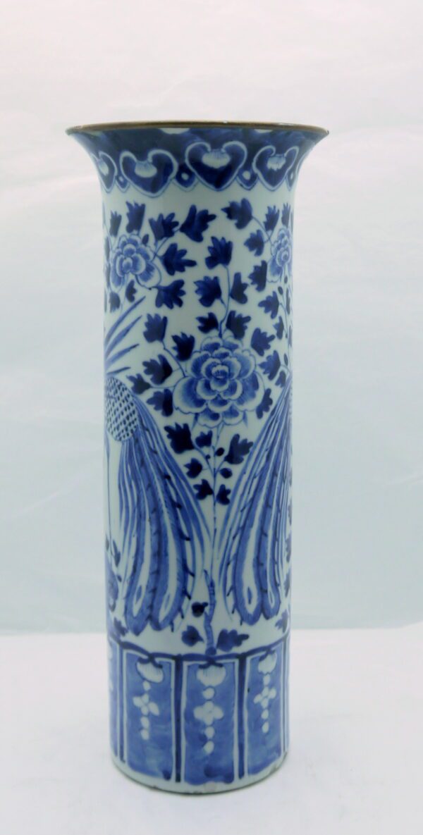 Vase Rouleau Porcelaine de Chine Dynastie Qing fin XIXème – Image 2