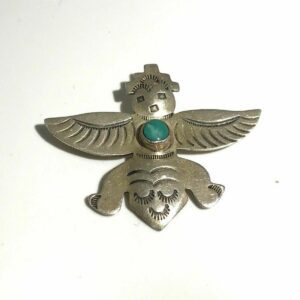 broche bijou ARGENT turquoise