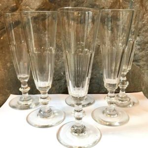 6 flûtes à champagne en cristal