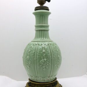 Lampe en céramique céladon Napoléon III