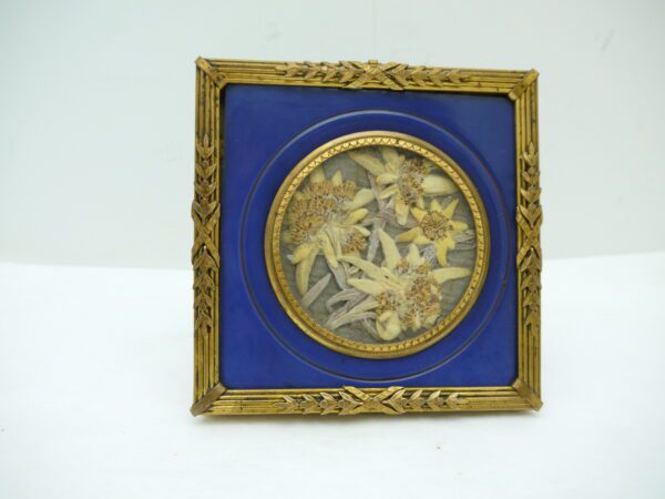 Cadre Napoléon III Bronze et émail bleu – Image 2