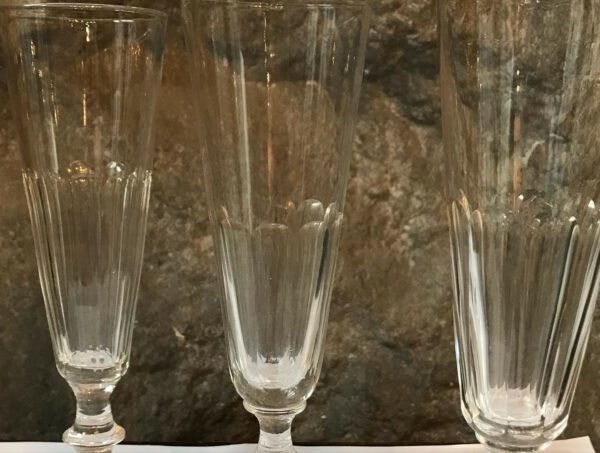 6 flûtes à champagne en cristal – Image 2