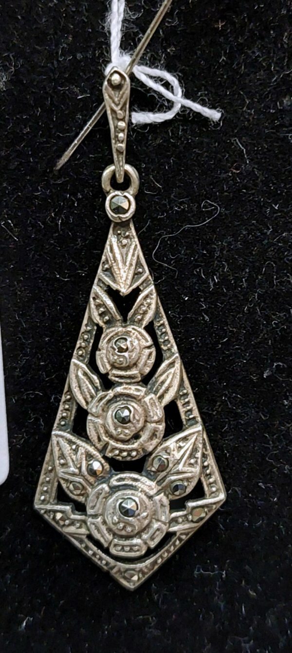 Pendentif argent et marcassites