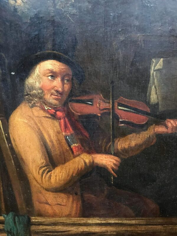 Huile sur panneau Musicien – Image 3
