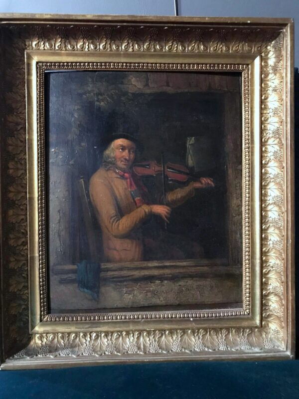 Huile sur panneau Musicien – Image 2