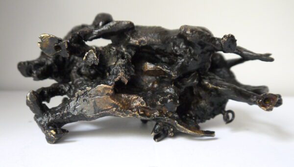 Bronze Sanglier attaqué par les chiens – Image 6