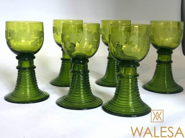 Cristal de Bohême 6 Roemers fin XIXème – Image 2
