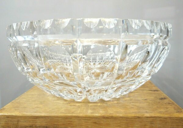 GRANDE coupe ART DECO cristal clair taillé VAL SAINT LAMBERT – Image 2