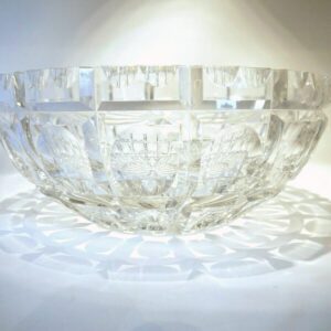 GRANDE coupe ART DECO cristal clair taillé VAL SAINT LAMBERT