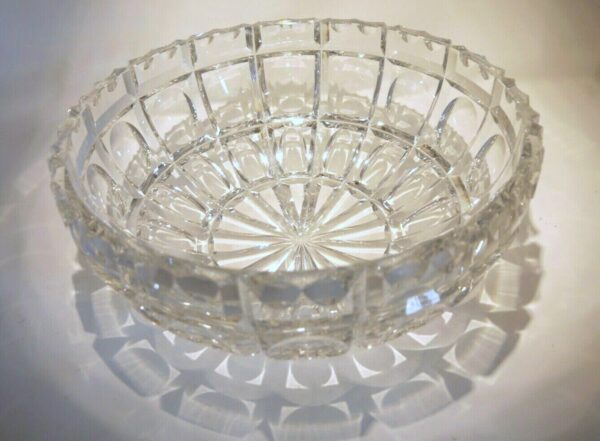 GRANDE coupe ART DECO cristal clair taillé VAL SAINT LAMBERT – Image 3