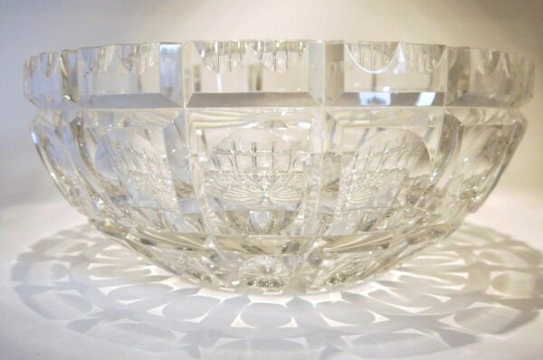 GRANDE coupe ART DECO cristal clair taillé VAL SAINT LAMBERT – Image 4