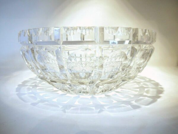 GRANDE coupe ART DECO cristal clair taillé VAL SAINT LAMBERT