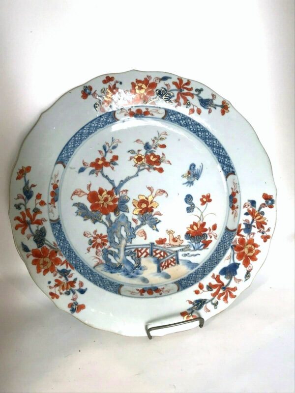 Grande assiette porcelaine Chine XVIIIe