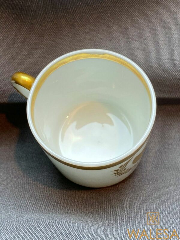 Tasse et soucoupe Style Empire porcelaine de Paris – Image 6