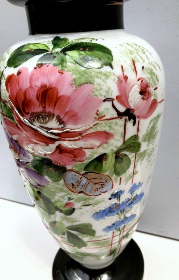 Vase couvert en OPALINE VAL SAINT LAMBERT vers 1900 – Image 2