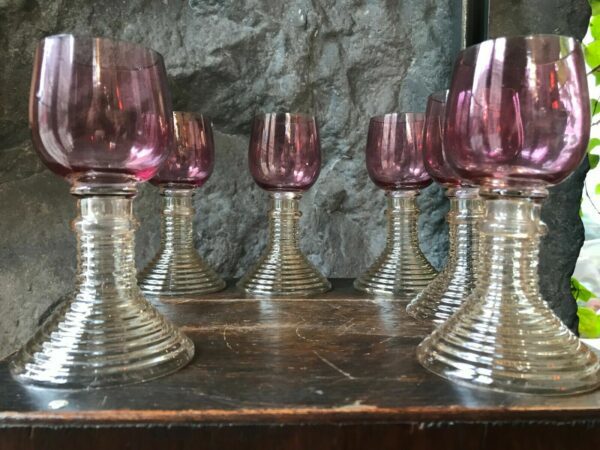 6 verres Roemers soufflés – Image 2
