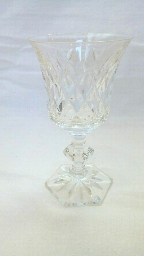 6 verres à vin blanc Val saint Lambert modèle Metternich – Image 2